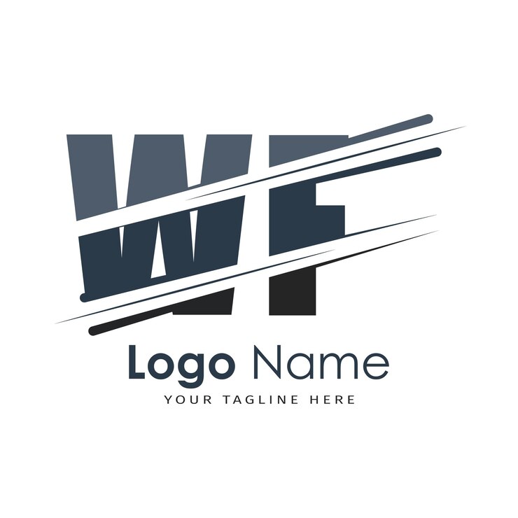 Vector logotipo inicial del monograma con diseño de estilo de letra
