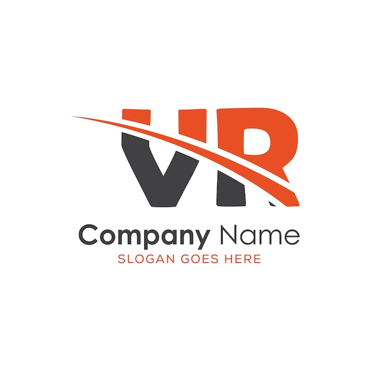 Vector logotipo inicial del monograma con diseño de estilo de letra