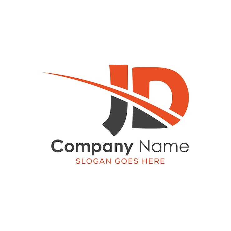 Vector logotipo inicial del monograma con diseño de estilo de letra