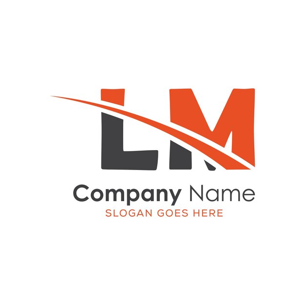 logotipo inicial del monograma con diseño de estilo de letra