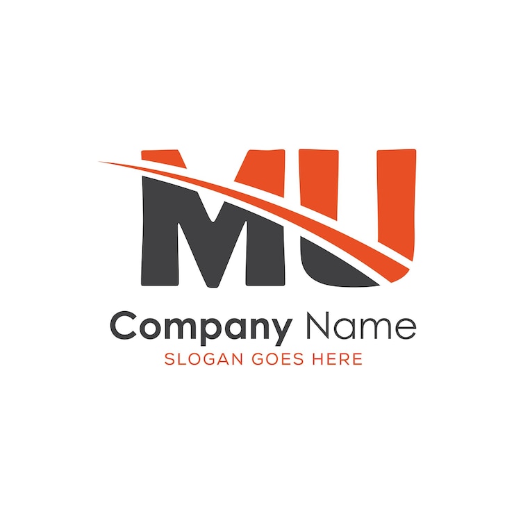 Vector logotipo inicial del monograma con diseño de estilo de letra