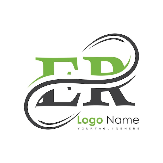 logotipo inicial del monograma con diseño de estilo de letra