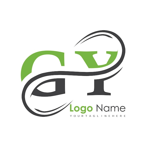 logotipo inicial del monograma con diseño de estilo de letra