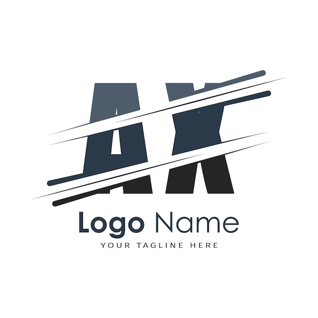 logotipo inicial del monograma con diseño de estilo de letra