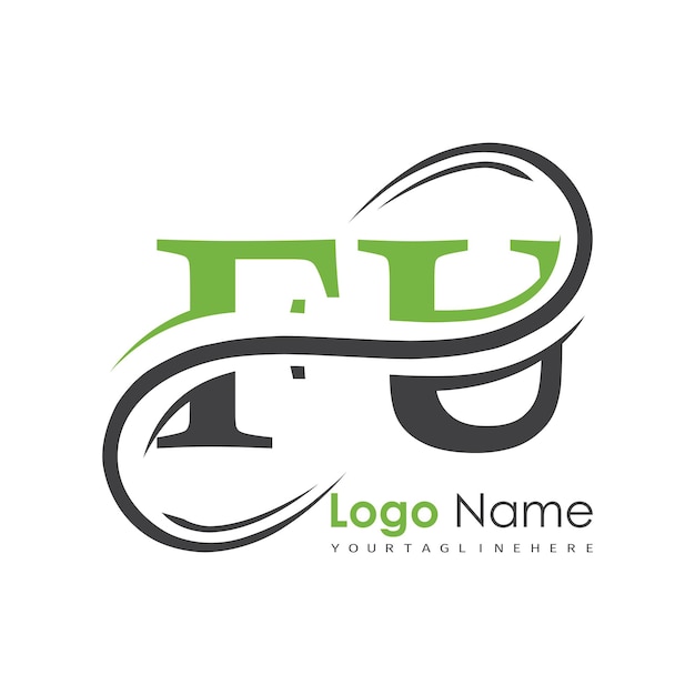 logotipo inicial del monograma con diseño de estilo de letra