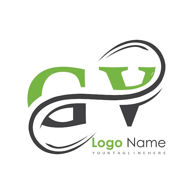 logotipo inicial del monograma con diseño de estilo de letra