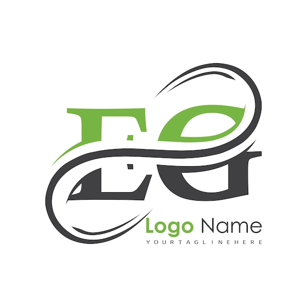 logotipo inicial del monograma con diseño de estilo de letra