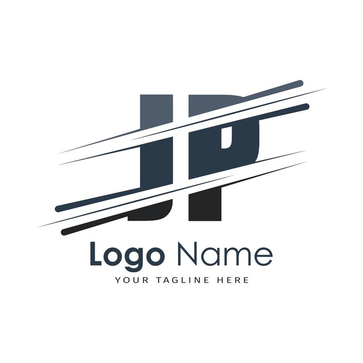 Vector logotipo inicial del monograma con diseño de estilo de letra