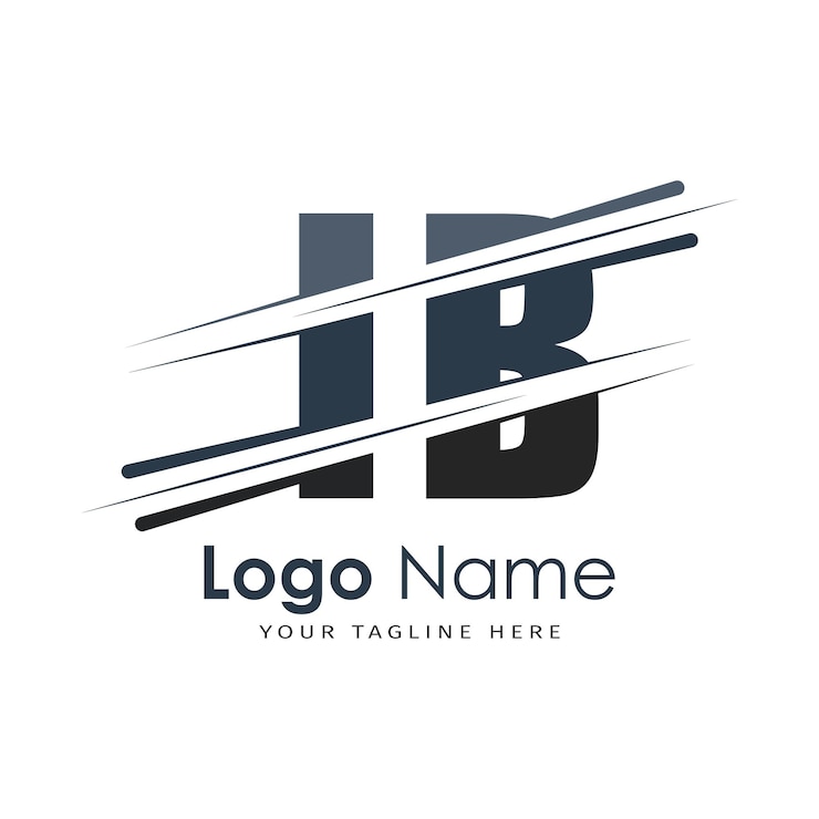 Vector logotipo inicial del monograma con diseño de estilo de letra