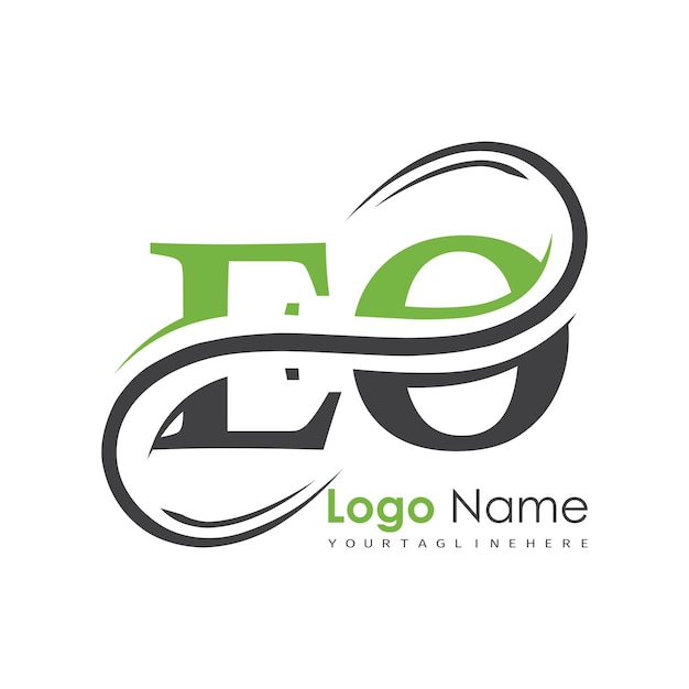 logotipo inicial del monograma con diseño de estilo de letra