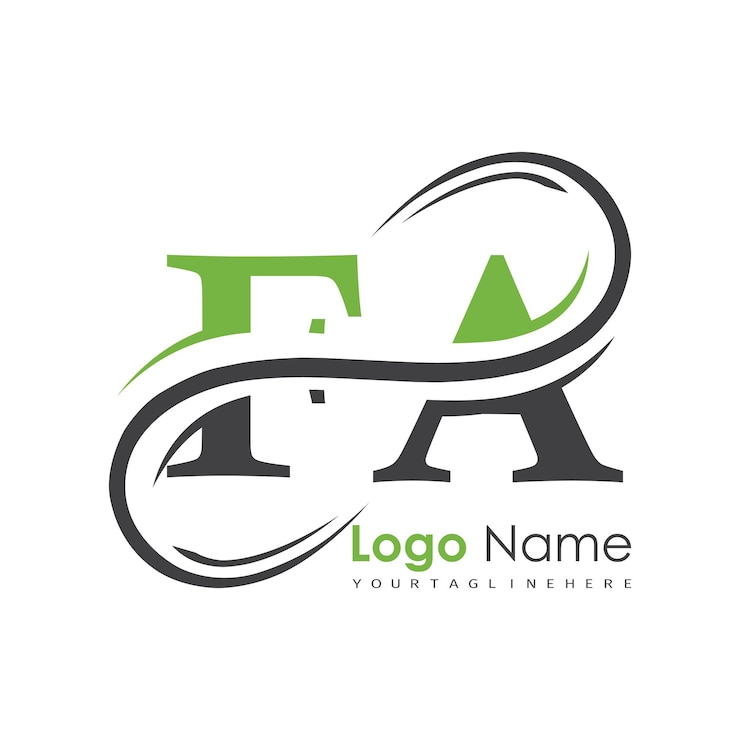 Vector logotipo inicial del monograma con diseño de estilo de letra