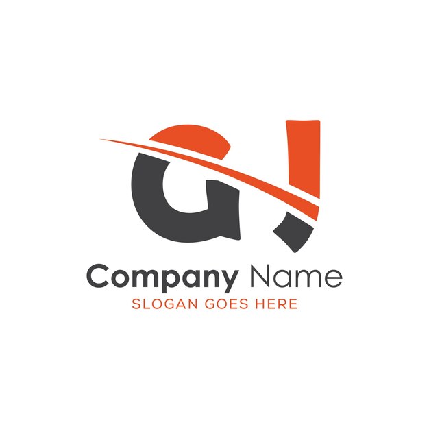 logotipo inicial del monograma con diseño de estilo de letra