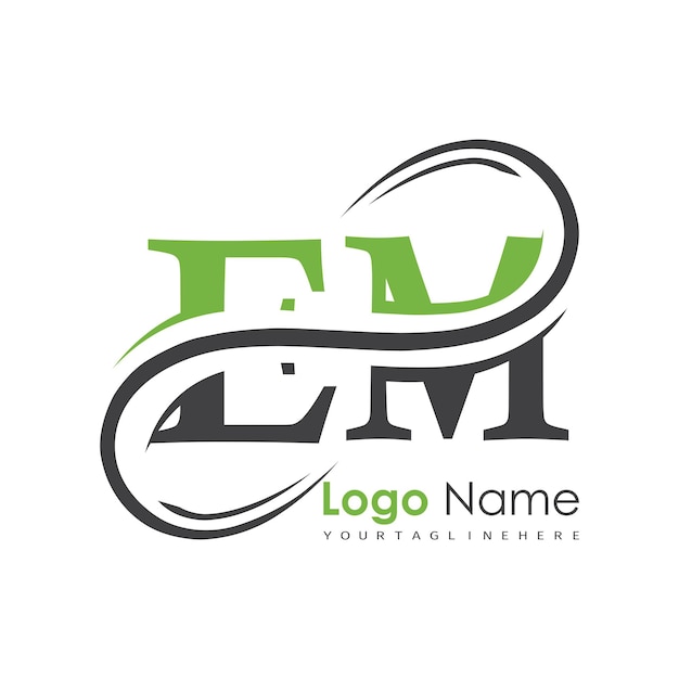 logotipo inicial del monograma con diseño de estilo de letra