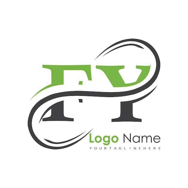 logotipo inicial del monograma con diseño de estilo de letra