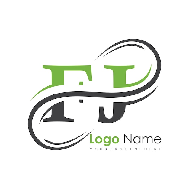 logotipo inicial del monograma con diseño de estilo de letra