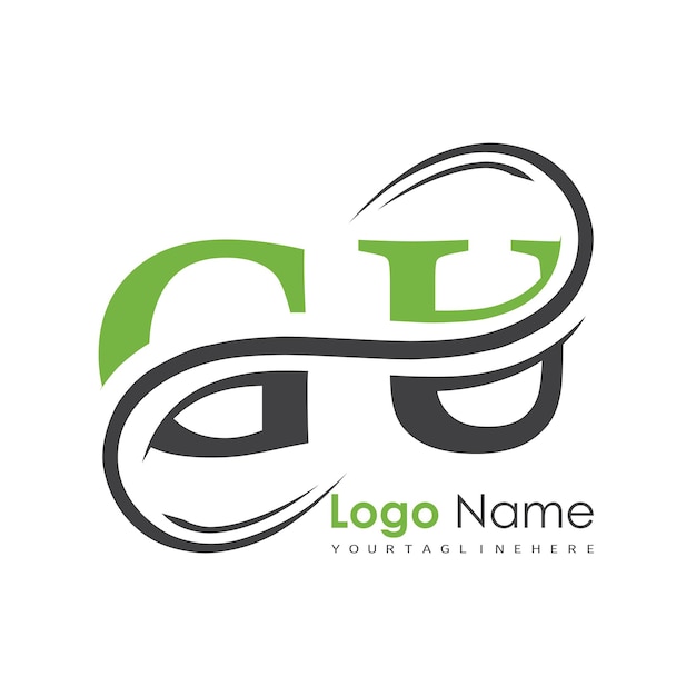 logotipo inicial del monograma con diseño de estilo de letra