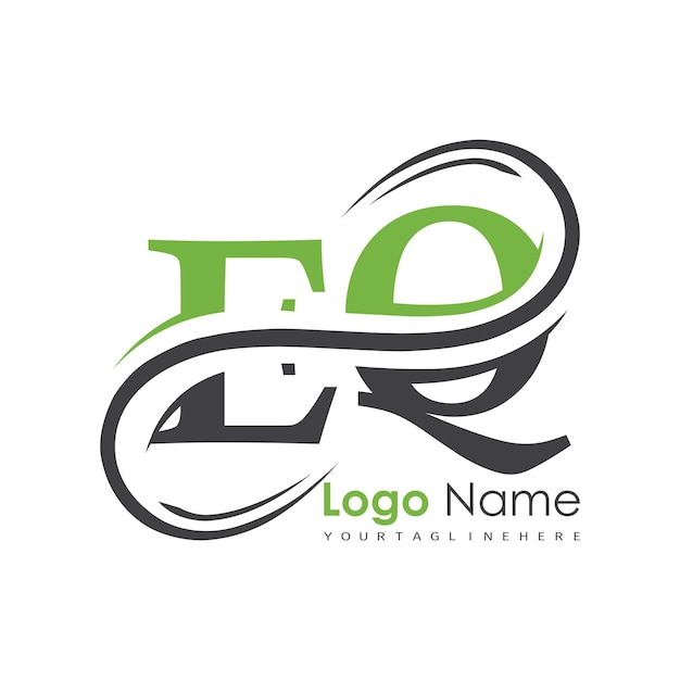 logotipo inicial del monograma con diseño de estilo de letra