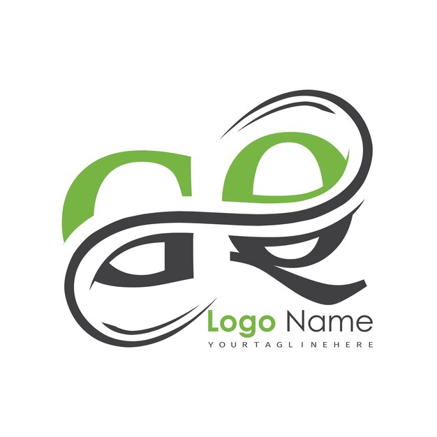 logotipo inicial del monograma con diseño de estilo de letra