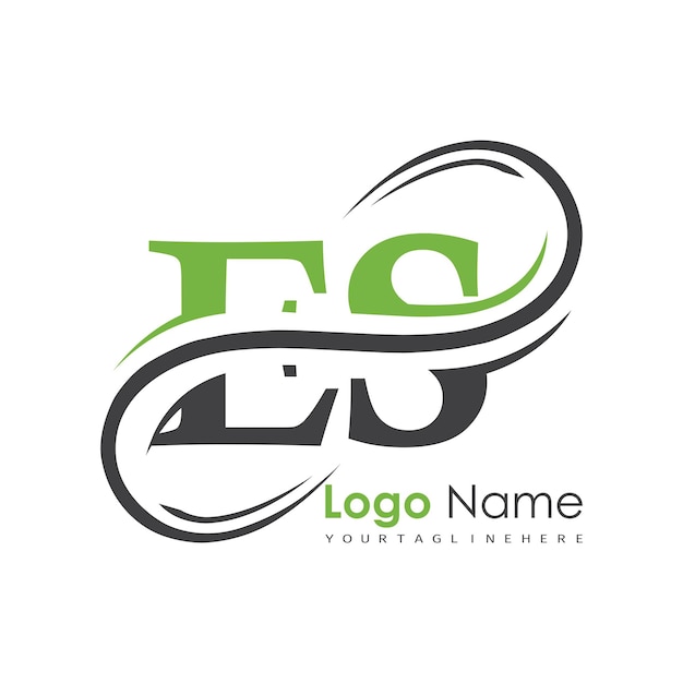 logotipo inicial del monograma con diseño de estilo de letra