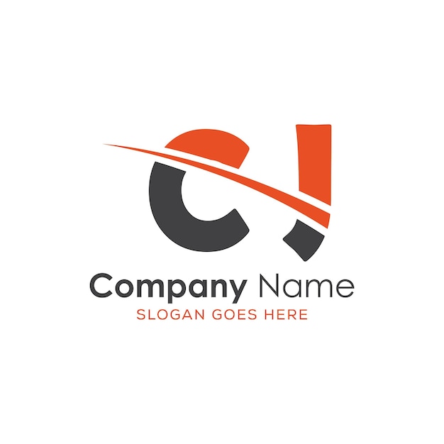 logotipo inicial del monograma con diseño de estilo de letra