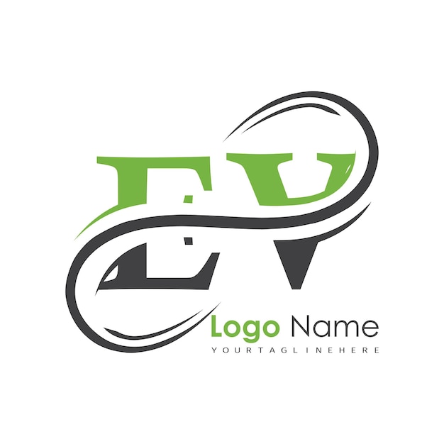 logotipo inicial del monograma con diseño de estilo de letra