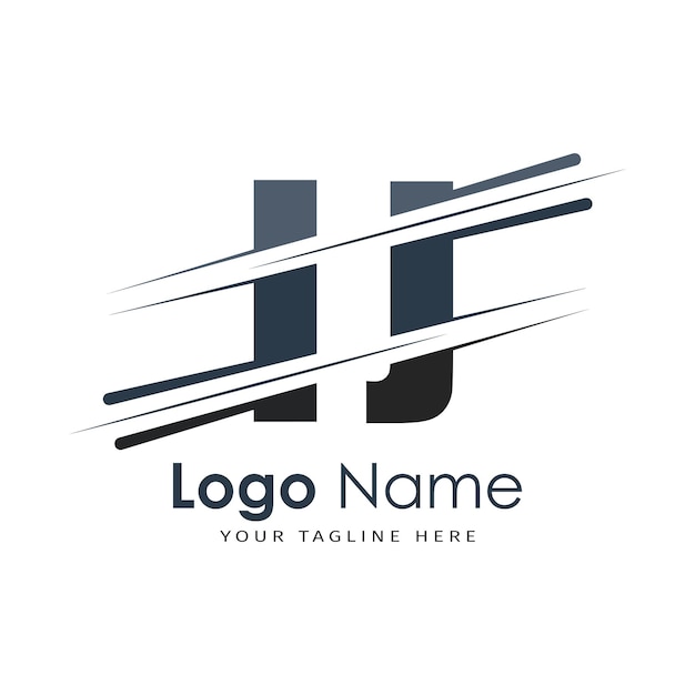 logotipo inicial del monograma con diseño de estilo de letra