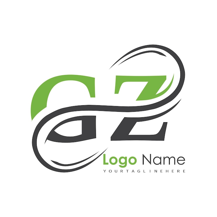 Vector logotipo inicial del monograma con diseño de estilo de letra