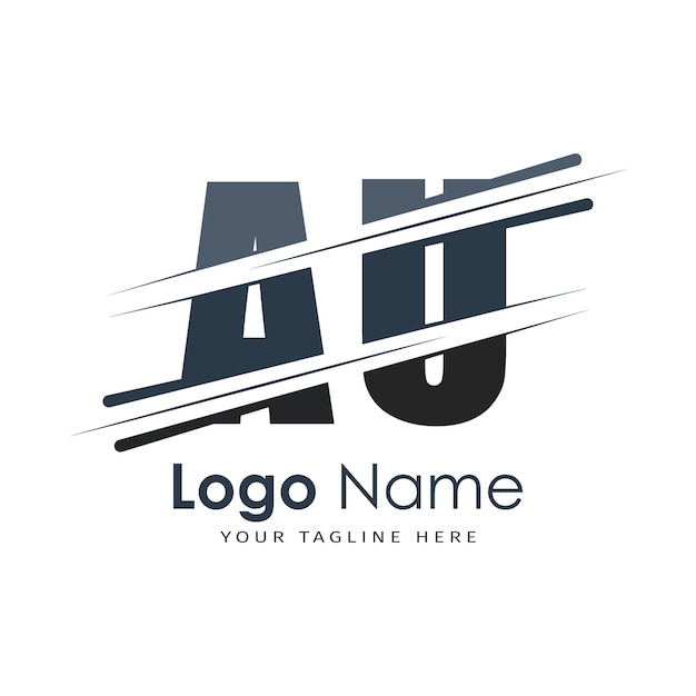 logotipo inicial del monograma con diseño de estilo de letra
