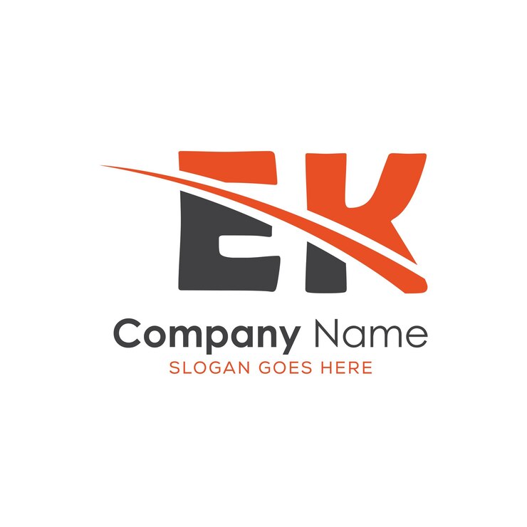 Vector logotipo inicial del monograma con diseño de estilo de letra