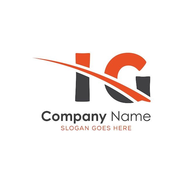 logotipo inicial del monograma con diseño de estilo de letra
