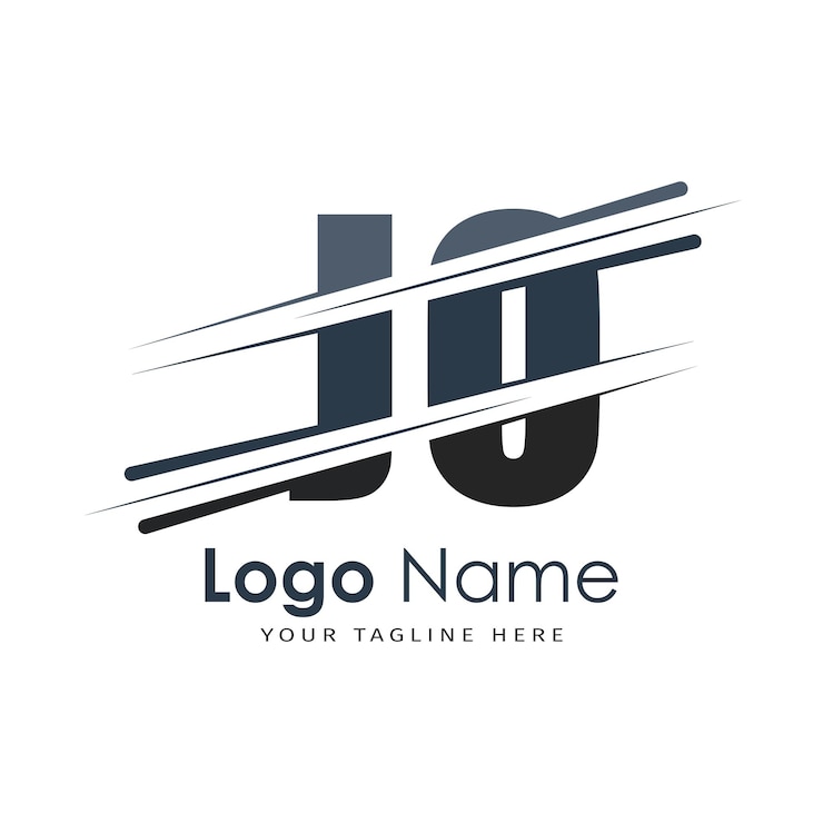 Vector logotipo inicial del monograma con diseño de estilo de letra