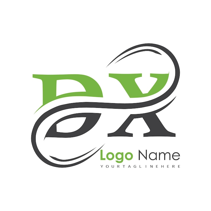 Vector logotipo inicial del monograma con diseño de estilo de letra