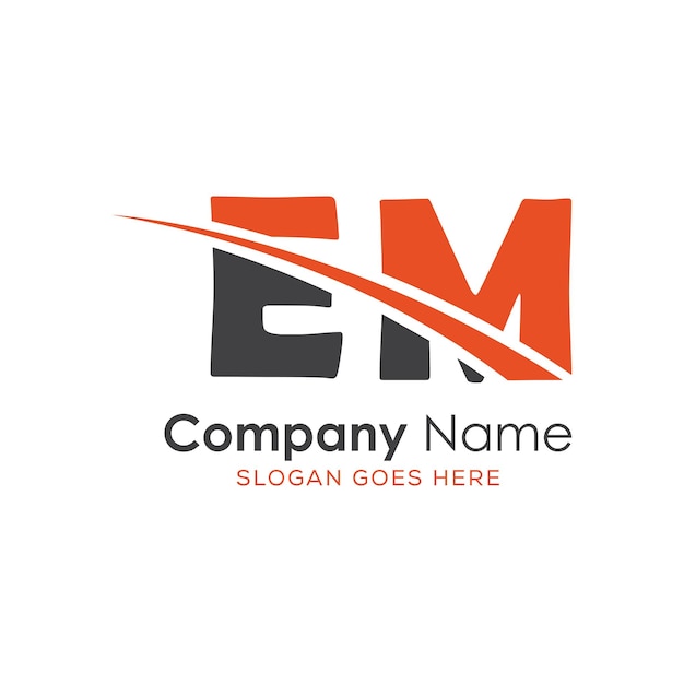 logotipo inicial del monograma con diseño de estilo de letra