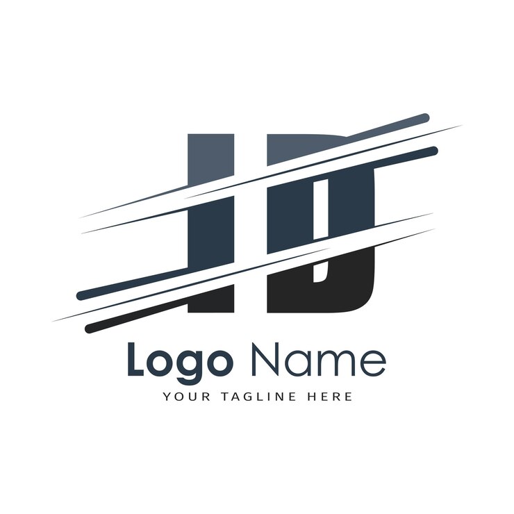 Vector logotipo inicial del monograma con diseño de estilo de letra