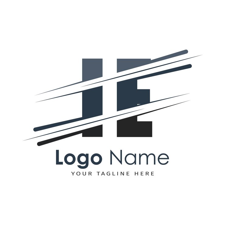 Vector logotipo inicial del monograma con diseño de estilo de letra