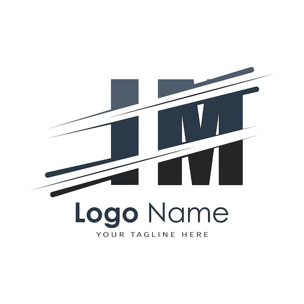 logotipo inicial del monograma con diseño de estilo de letra