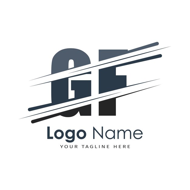 logotipo inicial del monograma con diseño de estilo de letra
