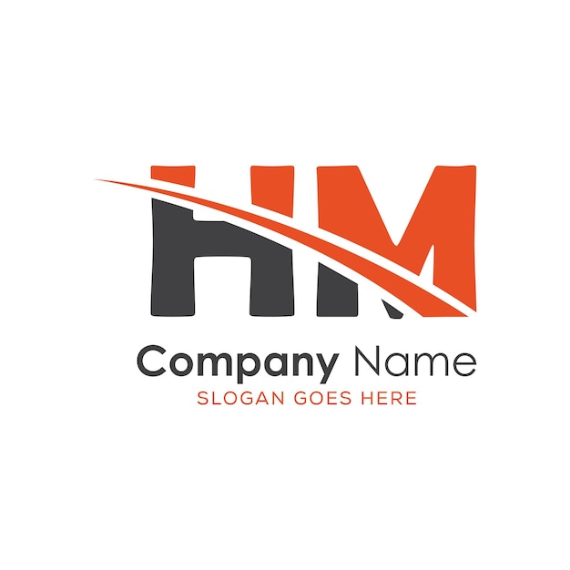 logotipo inicial del monograma con diseño de estilo de letra