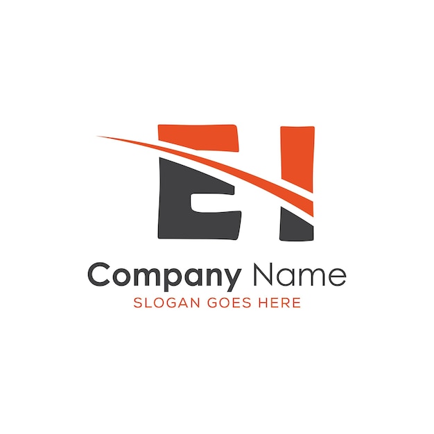 logotipo inicial del monograma con diseño de estilo de letra