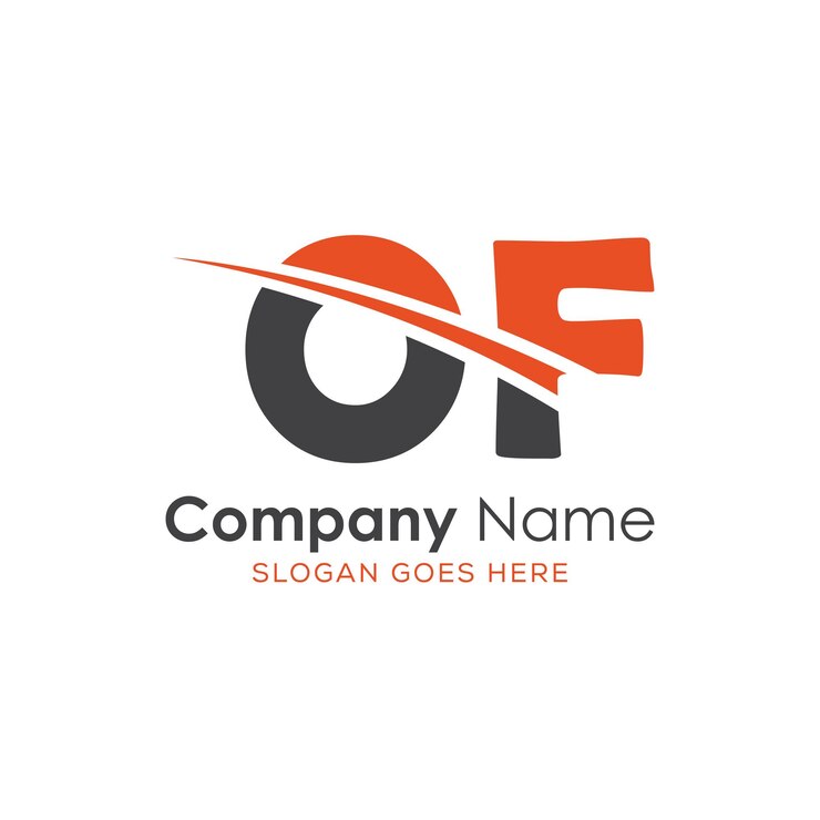 Vector logotipo inicial del monograma con diseño de estilo de letra