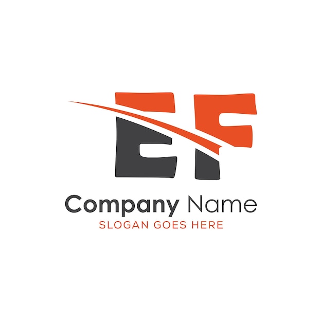 logotipo inicial del monograma con diseño de estilo de letra