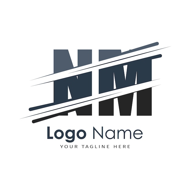 logotipo inicial del monograma con diseño de estilo de letra