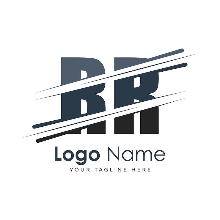 Vector logotipo inicial del monograma con diseño de estilo de letra