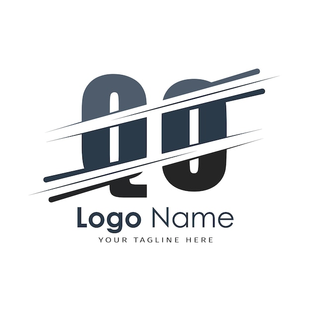 logotipo inicial del monograma con diseño de estilo de letra