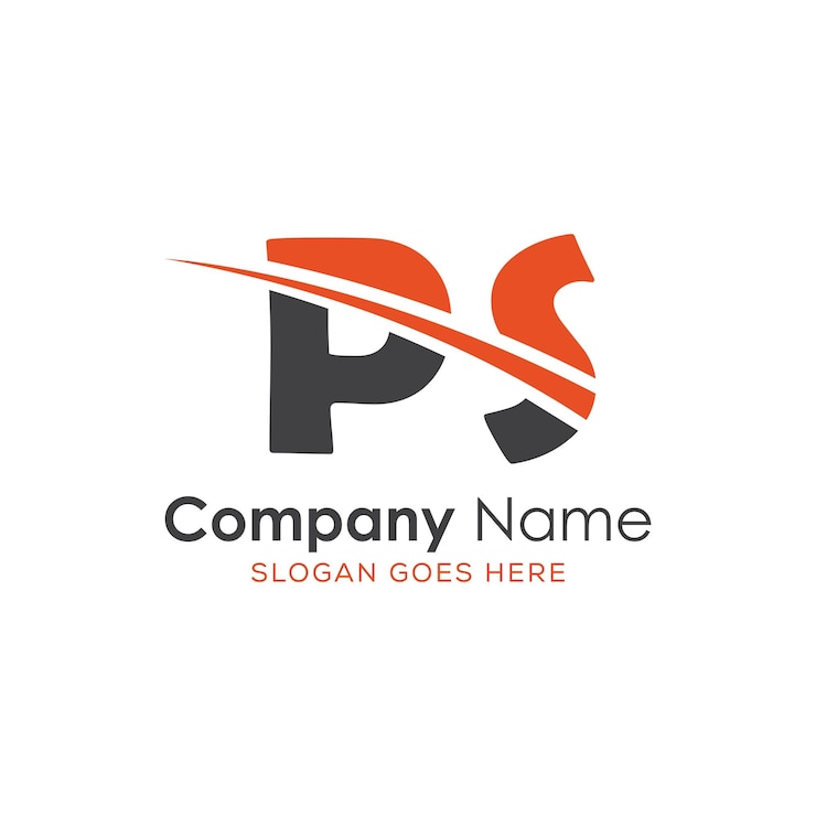 Vector logotipo inicial del monograma con diseño de estilo de letra
