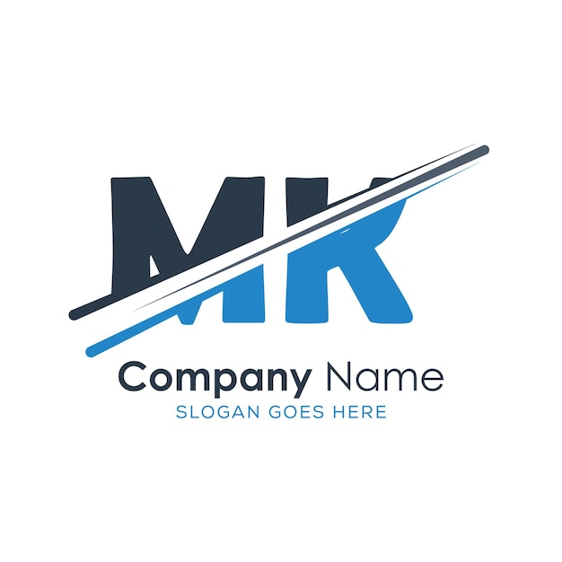 logotipo inicial del monograma con diseño de estilo de letra
