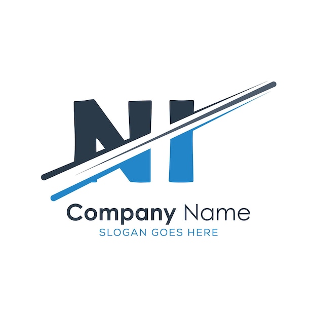 logotipo inicial del monograma con diseño de estilo de letra