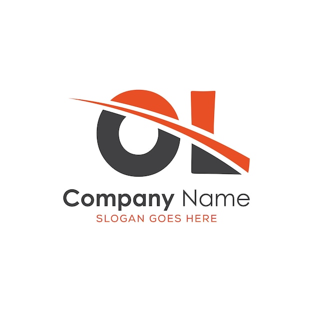 logotipo inicial del monograma con diseño de estilo de letra