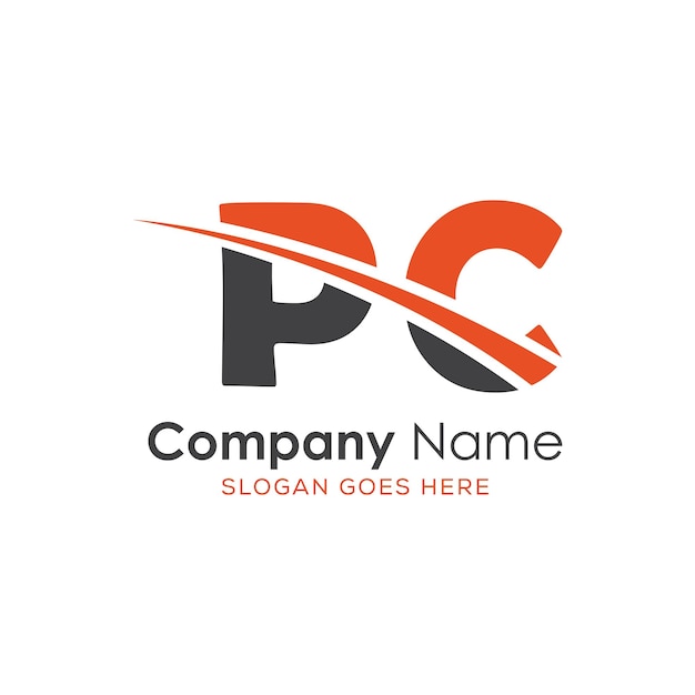 logotipo inicial del monograma con diseño de estilo de letra