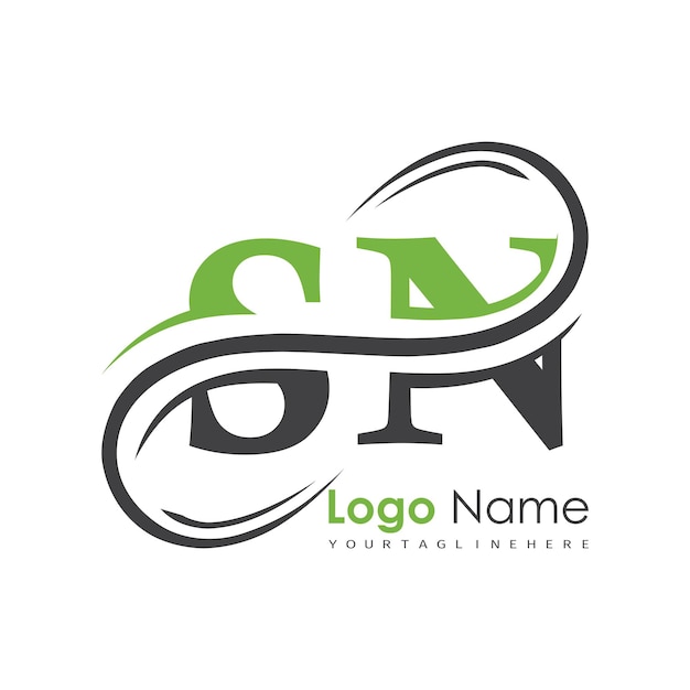 logotipo inicial del monograma con diseño de estilo de letra